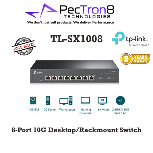 TP-Link TL-SX1008 8-Port 10G Desktop/Rackmount Switch