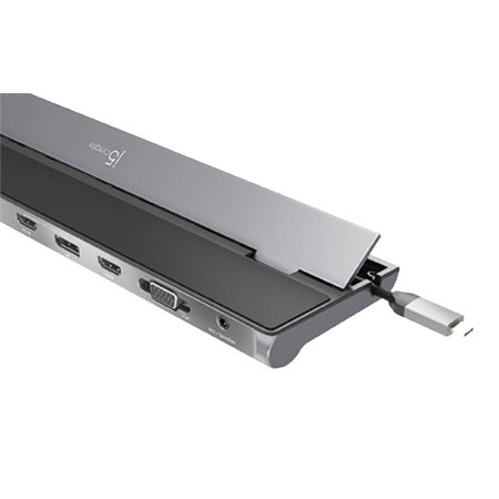 J5CREATE USB-C TRIPLE DISPLAY DOCK W/AC ADAPTER