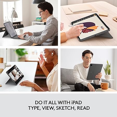 LOGITECH COMBO 12.9"5TH GEN IPAD PRO TOUCH KB CASE- 1 Year Warranty