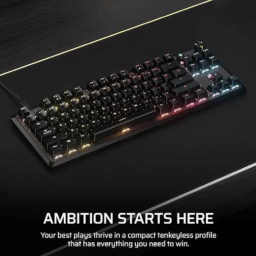 CORSAIR K70 CORE TKL RGB Mechanical Gaming Keyboard - CORSAIR MLX Red v2 Linear Switches