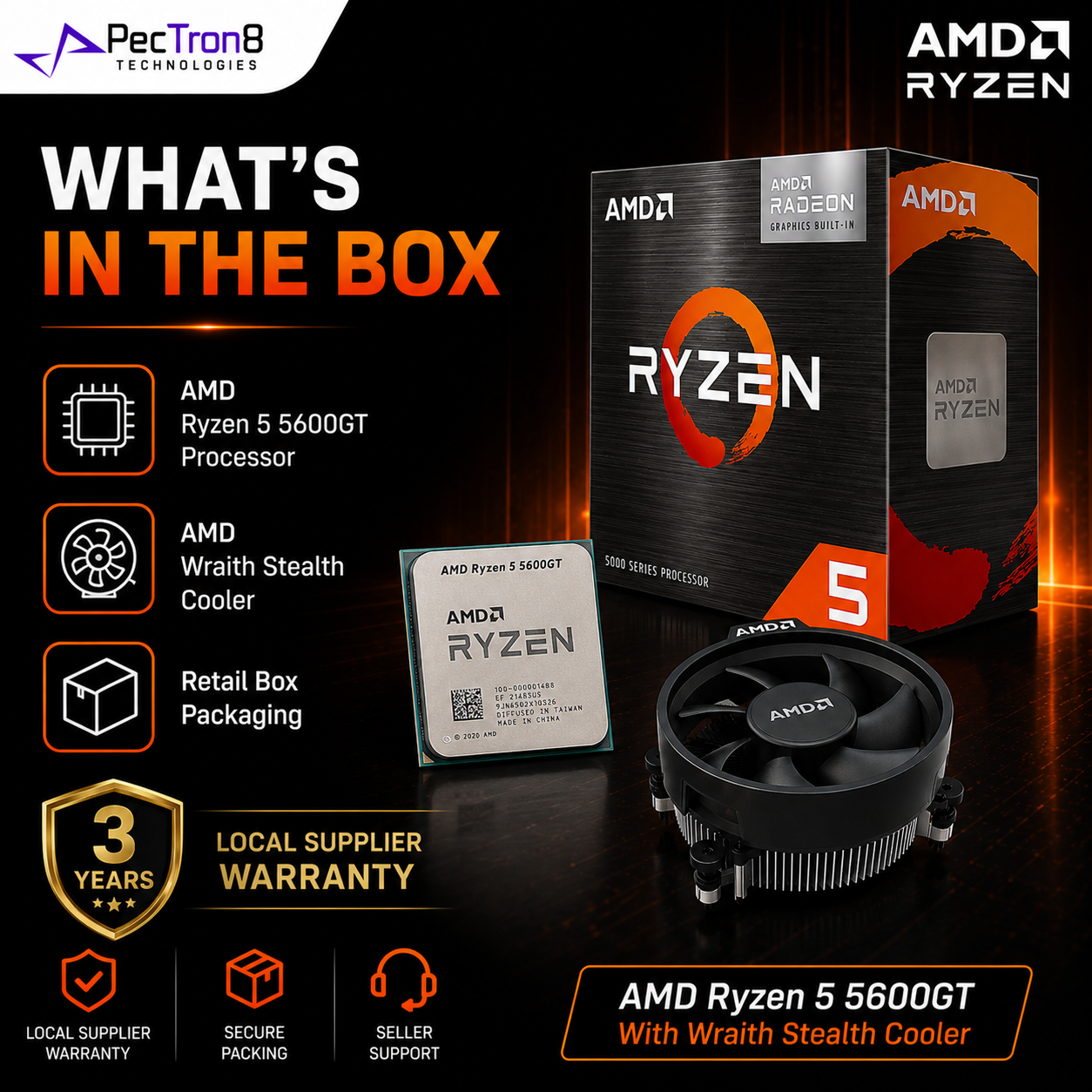 AMD Ryzen 5 5600GT AM4 Desktop Processor with Integrated Radeon Graphics