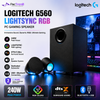 Logitech G560 LIGHTSYNC RGB PC Gaming Speaker 2.1 Channel 240W Peak Power DTS:X Ultra Surround Sound Bluetooth USB Gaming Audio System