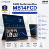 ASUS ZenScreen Duo MB14FCD Dual 14-Inch WUXGA IPS Portable Monitor, 360° Foldable, USB-C Power Pass-Through, Mini HDMI, Auto Rotation
