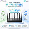 TP-Link Archer BE400 BE6500 Dual-Band Wi-Fi 7 Router – 6.5Gbps, Dual 2.5G Ports, MLO, EasyMesh, 6 Antennas and USB 3.0