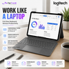 Logitech Combo Touch iPad Air 11-inch/10.9-inch Keyboard Case with Trackpad, Backlit Keys, Smart Connector, iPad Air 4th & 5th Gen 920-012627