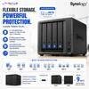 Synology DiskStation DS925+ 4-Bay NAS Storage Server, AMD Ryzen Processor, 2.5GbE Network, DDR4 ECC Memory, SSD Cache, RAID Backup
