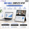 ASUS ZenScreen Duo MB14FCD Dual 14-Inch WUXGA IPS Portable Monitor, 360° Foldable, USB-C Power Pass-Through, Mini HDMI, Auto Rotation