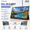 ASUS ZenScreen MB16AHVE 15.6-Inch Full HD IPS Portable Monitor, USB-C, Mini HDMI, Built-in Speakers, Kickstand, Eye Care