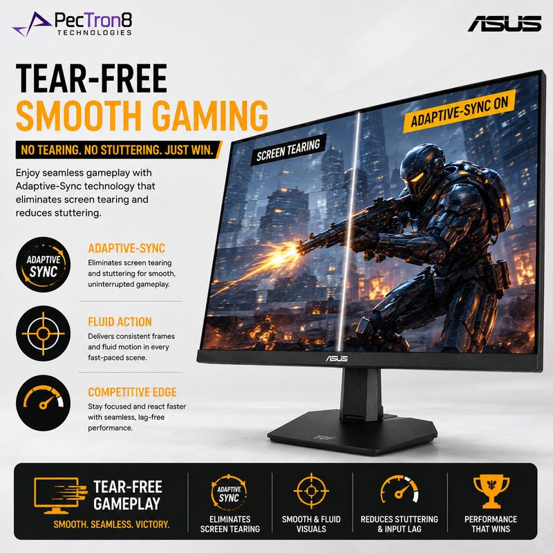 ASUS TUF Gaming VG27AQ5F 27-Inch QHD Fast IPS Gaming Monitor, 220Hz, 0.3ms, HDR10, FreeSync Premium, G-SYNC Compatible, ELMB Sync