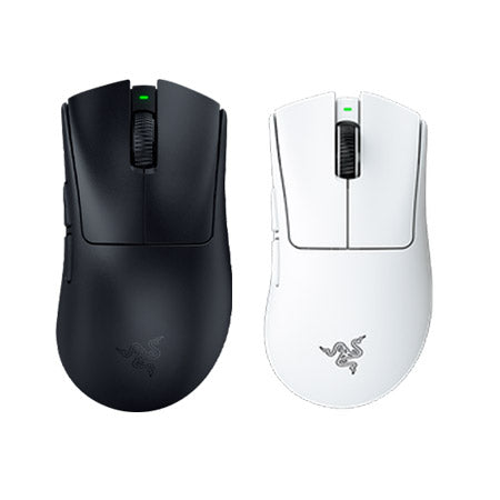 Razer DeathAdder V4 Pro - Wireless Esports Gaming Mouse (2YRS) - BLACK / WHITE EDITION