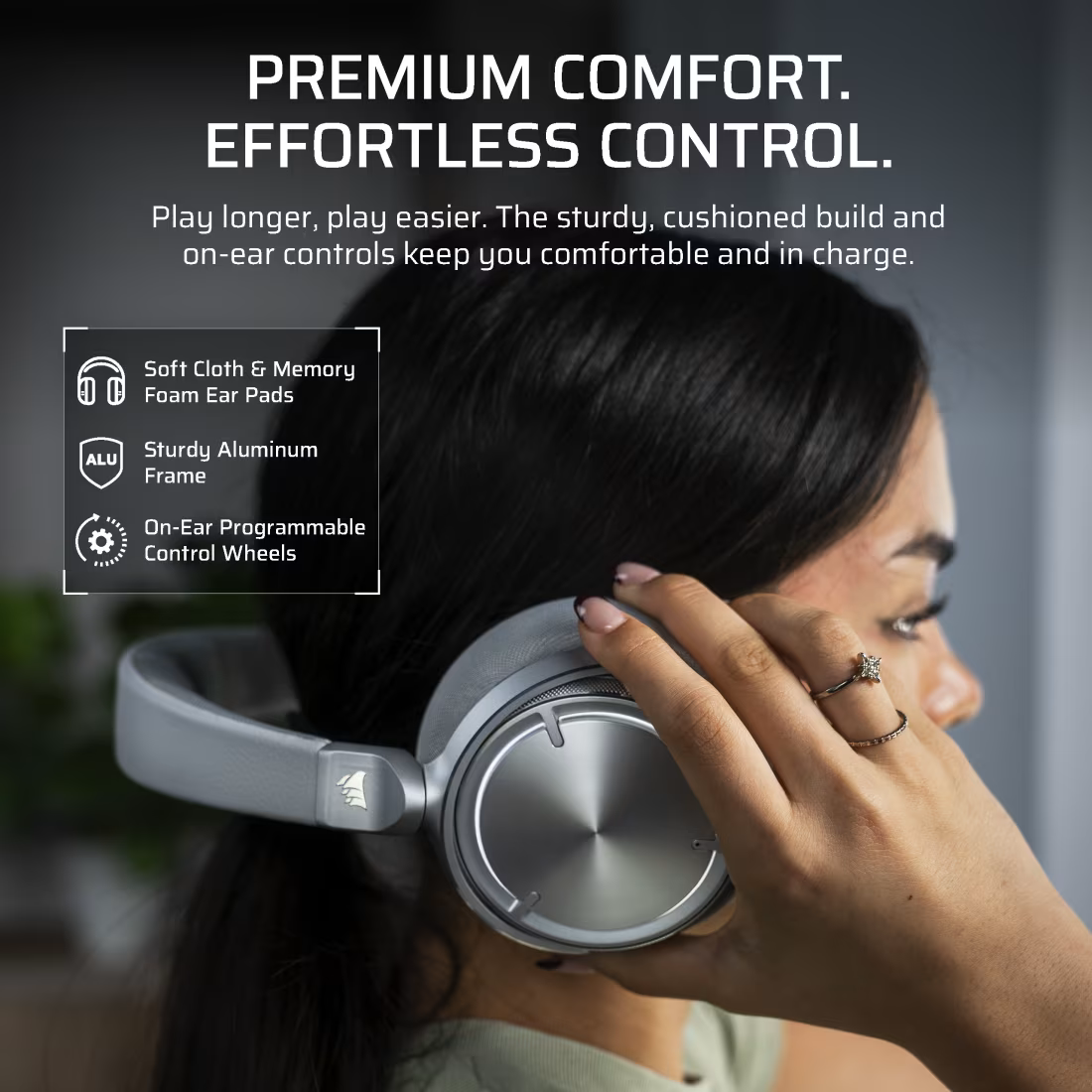 CORSAIR VIRTUOSO MAX WIRELESS Gaming Headset, Carbon , Silver