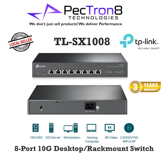 TP-Link TL-SX1008 8-Port 10G Desktop/Rackmount Switch