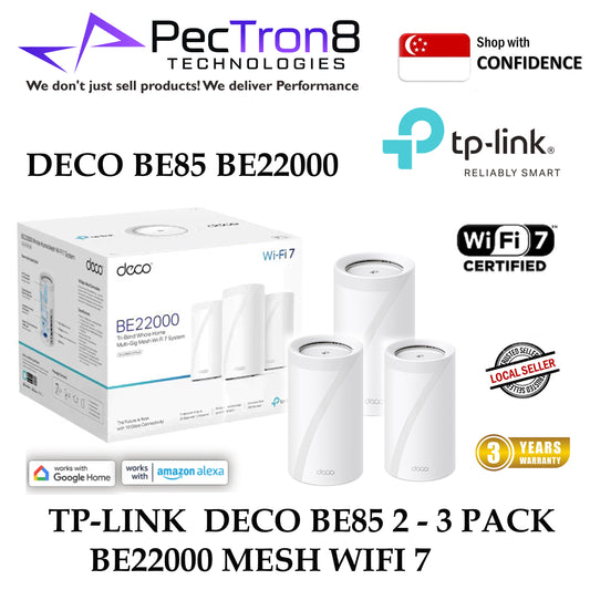 TP-LINK DECO BE85 3 PACK BE22000  MESH WIFI 7