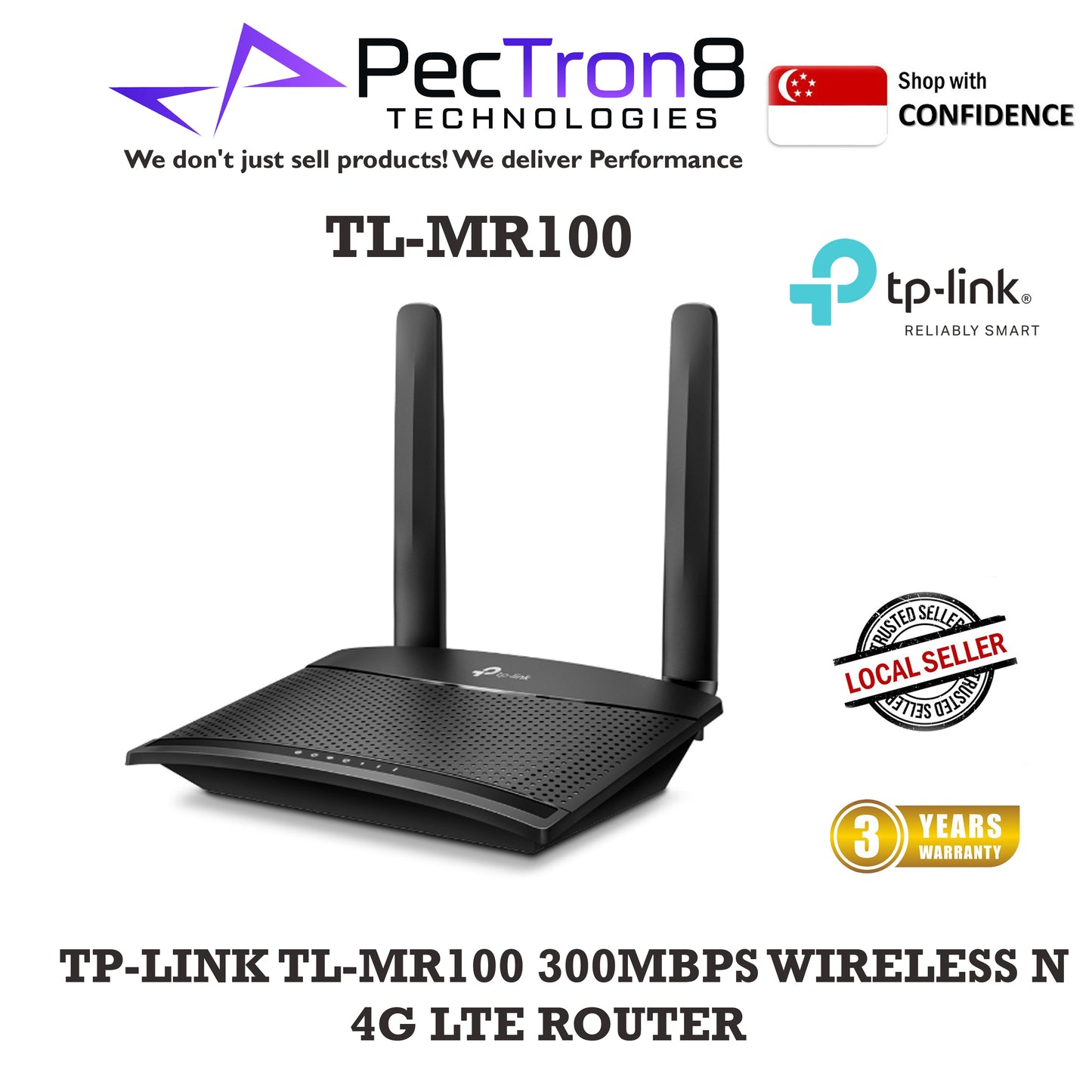 TP-LINK TL-MR100 300MBPS WIRELESS N 4G LTE ROUTER