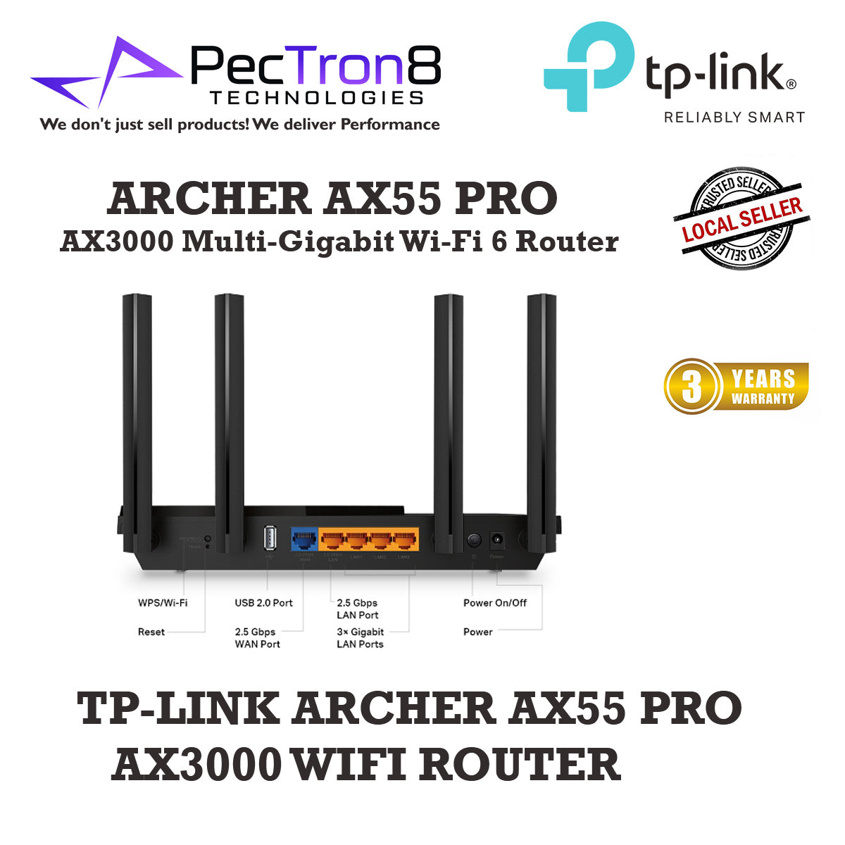 TP-LINK ARCHER AX55 PRO AX3000 WIFI ROUTER