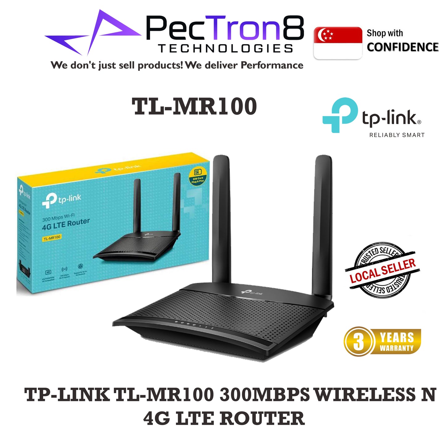 TP-LINK TL-MR100 300MBPS WIRELESS N 4G LTE ROUTER