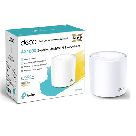 TP-LINK DECO X20 1-PACK WIFI6 AX1800 MESH ROUTER