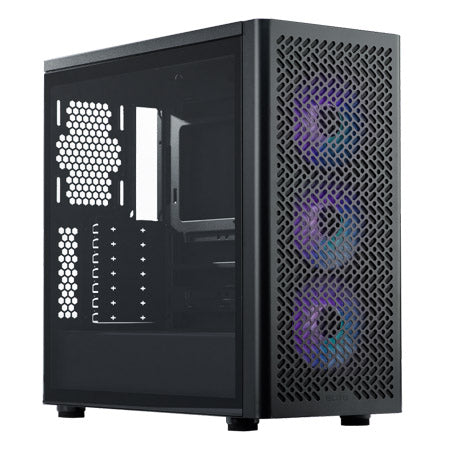 CM ELITE 502 ATX CASE WITH T.G BLACK - WHITE 3 FANS