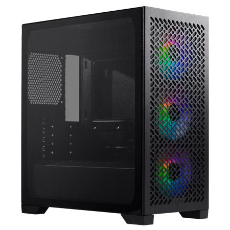 CM ELITE 302 m-ATX CASE WITH T.G BLACK 3 FANS