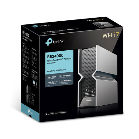 TP-Link Archer BE900 BE24000 Quad-Band Wi-Fi 7 Router with EasyMesh and Dual 10G Ports