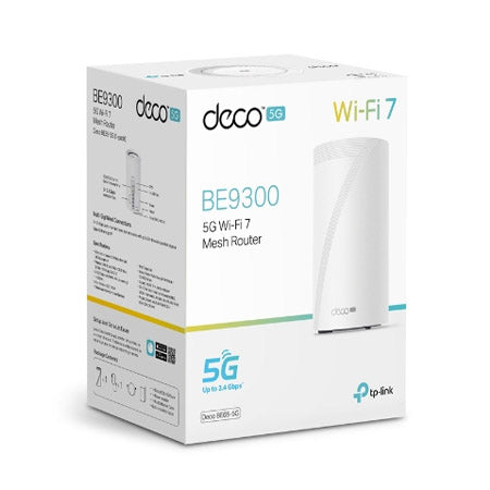 Deco BE65-5G(1-pack) 5G BE9300 Tri-Band Whole Home Mesh Wi-Fi 7 System