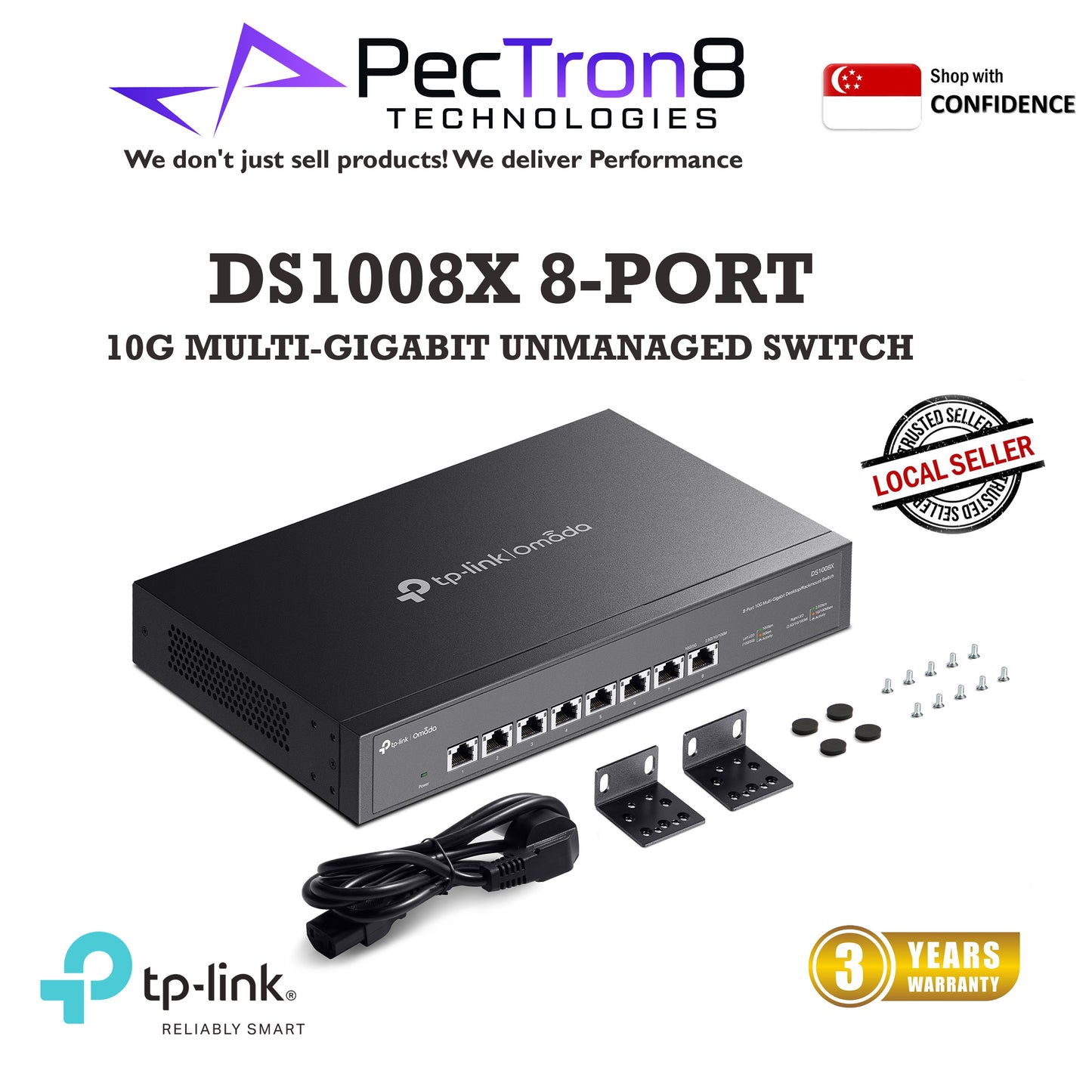 TP-Link TL-SX1008 8-Port 10G Desktop/Rackmount Switch