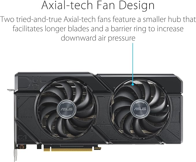 ASUS DUAL AMD RADEON RX 7800XT O16G TWIN FAN OC GDDR6 GPU 3Year