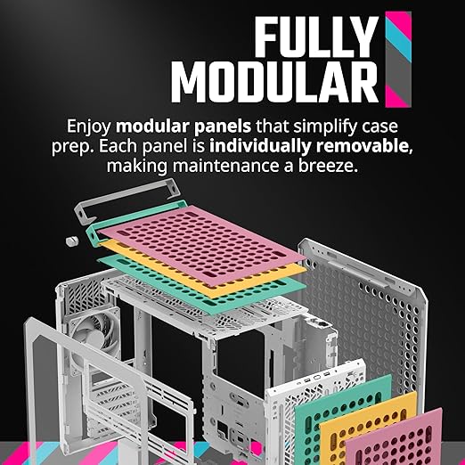 CM QUBE 500 ATX CASE WITH T.G MACARON - FLAT PACK