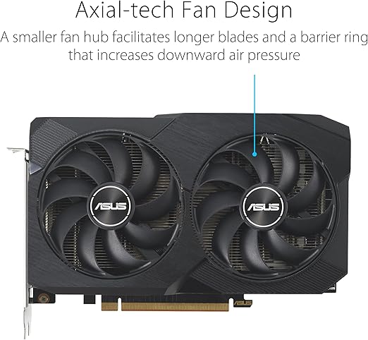 ASUS DUAL AMD RADEON RX7600 O8G V2 TWIN FAN GDDR6