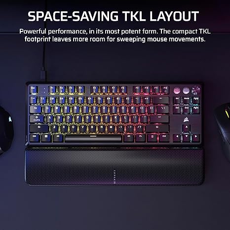 CORSAIR K70 PRO TKL High-Performance Hall Effect Gaming Keyboard with Rapid Trigger