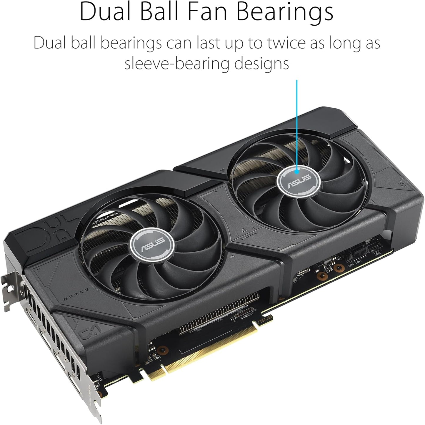 ASUS DUAL AMD RADEON RX 7800XT O16G TWIN FAN OC GDDR6 GPU 3Year
