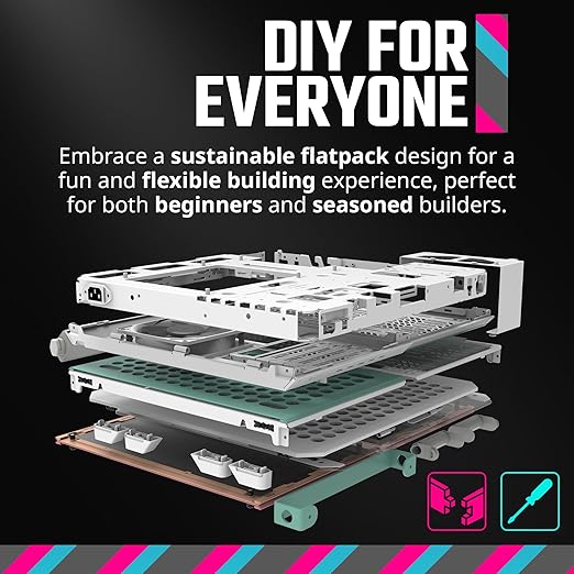 CM QUBE 500 ATX CASE WITH T.G MACARON - FLAT PACK