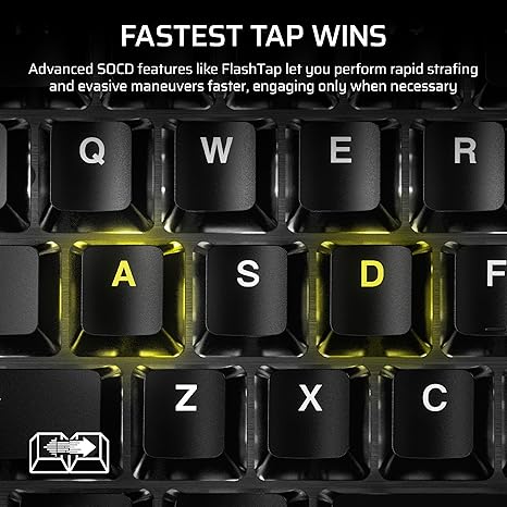 CORSAIR K70 PRO TKL Hall Effect Programmable Keyboard with Rapid Trigger- White