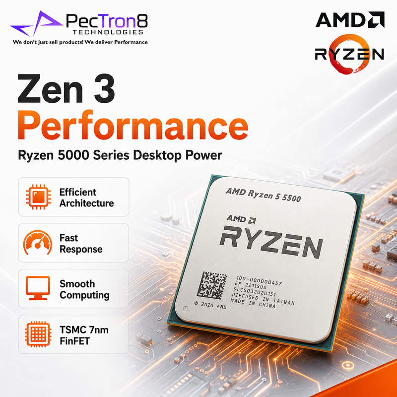 AMD Ryzen 5 5500 Processor 6 Cores 12 Threads AM4 4.2GHz with Wraith Stealth Cooler