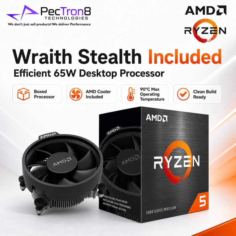 AMD Ryzen 5 5500 Processor 6 Cores 12 Threads AM4 4.2GHz with Wraith Stealth Cooler