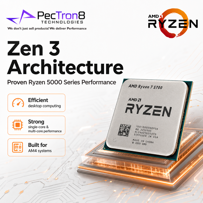 AMD Ryzen 7 5700 Desktop Processor 8 Cores 16 Threads AM4 Up to 4.6GHz with Wraith Spire Cooler