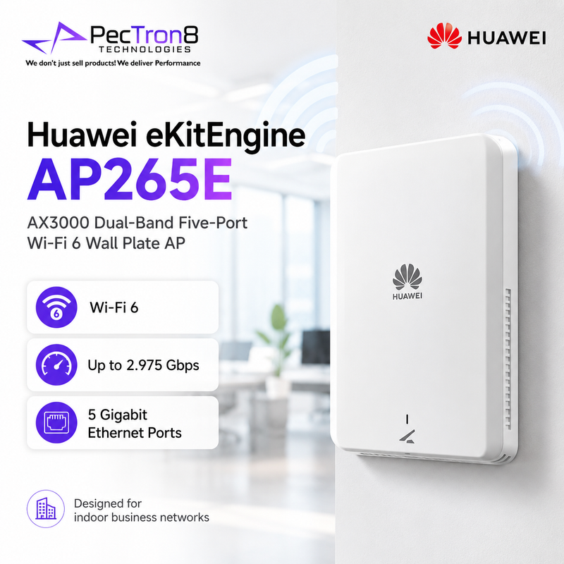 Huawei AP265E Wi-Fi 6 AX3000 Dual-Band Wall Plate Wireless Access Point