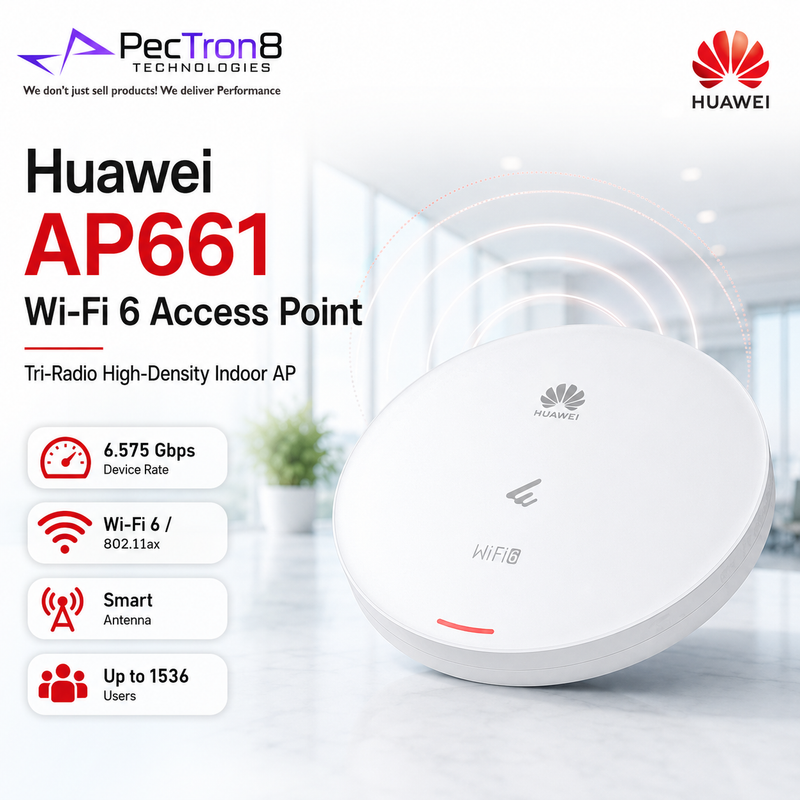 HUAWEI eKitEngine AP661 Wi-Fi 6 Access Point Tri-Radio 6.575Gbps 2.5GE PoE Indoor Ceiling AP