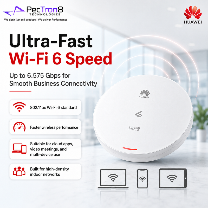 HUAWEI eKitEngine AP661 Wi-Fi 6 Access Point Tri-Radio 6.575Gbps 2.5GE PoE Indoor Ceiling AP