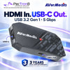 AVerMedia CAMSTREAM 4K BU113G2 USB 3.2 HDMI Capture Device – 4K30 Capture, 4K60 Pass-Through, UVC Plug-and-Play