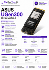 ASUS UGen300 M2 AI Module, Hailo-10H, 8 GB LPDDR4,2 GB LPDDR4X, PCIe3 x 4 lane, M.2 Key-M 2280
