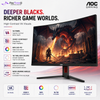 AOC CQ32G4 31.5" Curved QHD Gaming Monitor 180Hz 0.5ms | 1500R VA | HDR10 | Adaptive Sync | HDMI 2.0 | DP 1.4 | HAS VESA