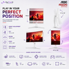 AOC AGON AG275QXW 27" White Fast IPS QHD Gaming Monitor 180Hz 0.5ms | HDR400 | Adaptive Sync | HDMI 2.0 ×2 | DP 1.4 | HAS Pivot VESA