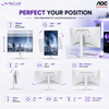 AOC Q27G4SL/WS 27" White Fast IPS QHD Gaming Monitor 320Hz 0.3ms | Adaptive Sync | HDR400 | HDMI 2.1 ×2 | DP 1.4 | PIP/PBP | HAS Pivot VESA