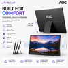 AOC 16T20 15.6" Portable IPS Monitor FHD 60Hz | Dual USB-C | Mini HDMI 2.0 | Built-in Speakers | Fold-Out Kickstand
