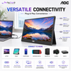 AOC 16T20 15.6" Portable IPS Monitor FHD 60Hz | Dual USB-C | Mini HDMI 2.0 | Built-in Speakers | Fold-Out Kickstand