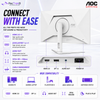 AOC Q27G4/WS 27" White Fast IPS QHD Gaming Monitor 200Hz 0.3ms | Adaptive Sync | DisplayHDR 400 | HDMI 2.0 | DP 1.4 | HAS Pivot VESA