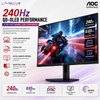 AOC Q27G40ZDF 27" QD-OLED Gaming Monitor QHD 240Hz 0.03ms | HDR | Adaptive Sync | HDMI 2.0 | DP 1.4 | VESA
