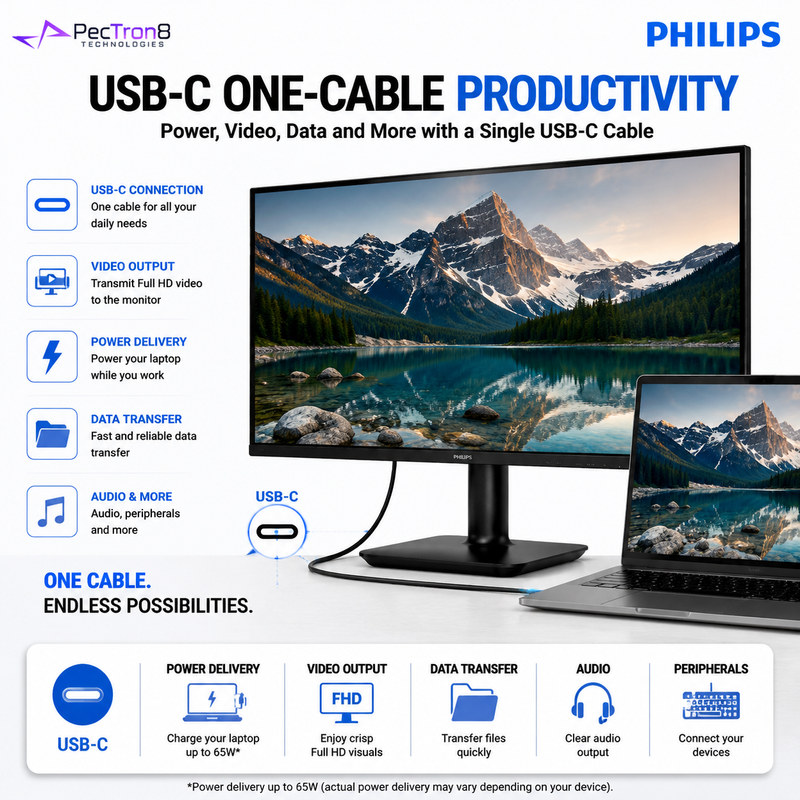 Philips 27E2G2200 27" Full HD IPS Monitor | 144Hz | 0.5ms MPRT | Adaptive Sync | HDR10 | HDMI 1.4 | DisplayPort 1.4 | VESA