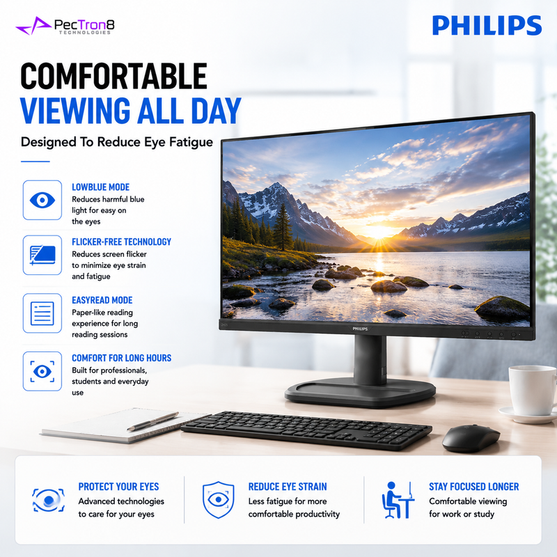 Philips 243S9A 23.8" Full HD IPS Monitor | 75Hz | USB-C | DisplayPort | HDMI | Built-in Speakers | VESA
